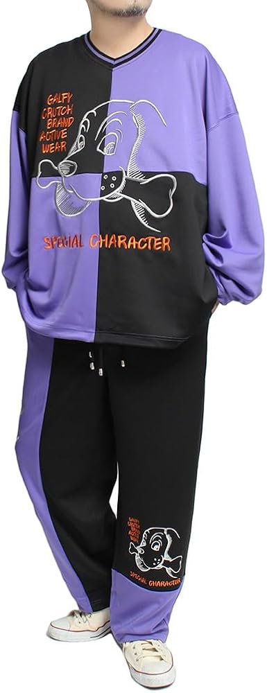 Amazon | GALFY(ガルフィー) セットアップ メンズ ロゴ 刺繍 プリント